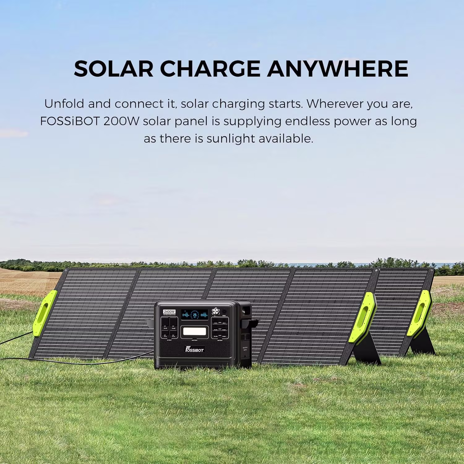 FOSSiBOT SP200 200W Pannello Solare Portatile | Pieghevole, IP67, 23,4% Efficienza - immagine 4