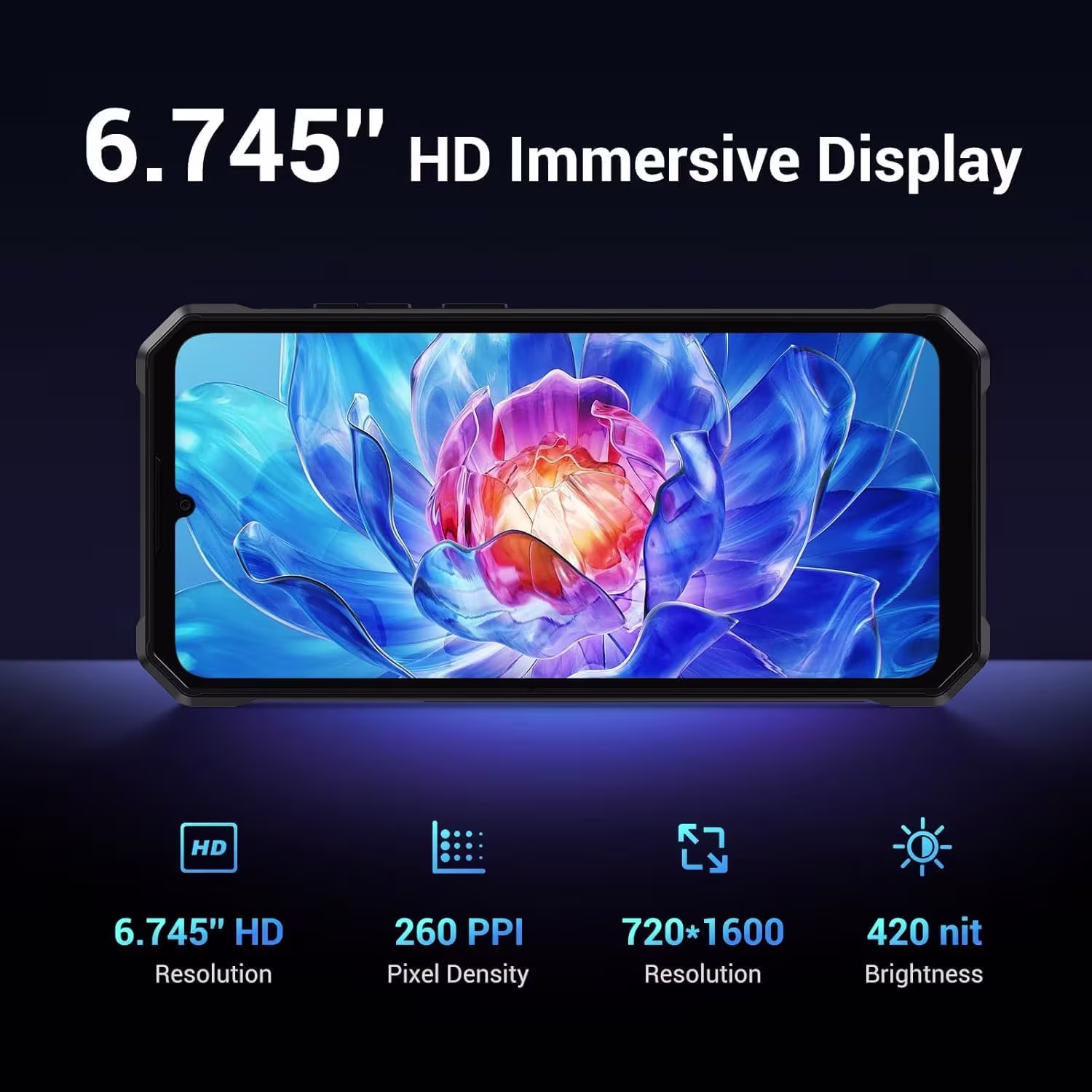 FOSSiBOT F105 Rugged — Android 14, 10300mAh, IP68/IP69K, Dual SIM 4G - immagine 3