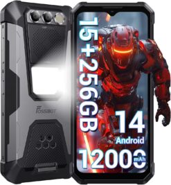 FOSSiBOT F106 Pro Smartphone Rugged Android 14 - Batteria 12000mAh, 48MP Visione Notturna, 15GB RAM 256GB ROM, IP68 Antiurto