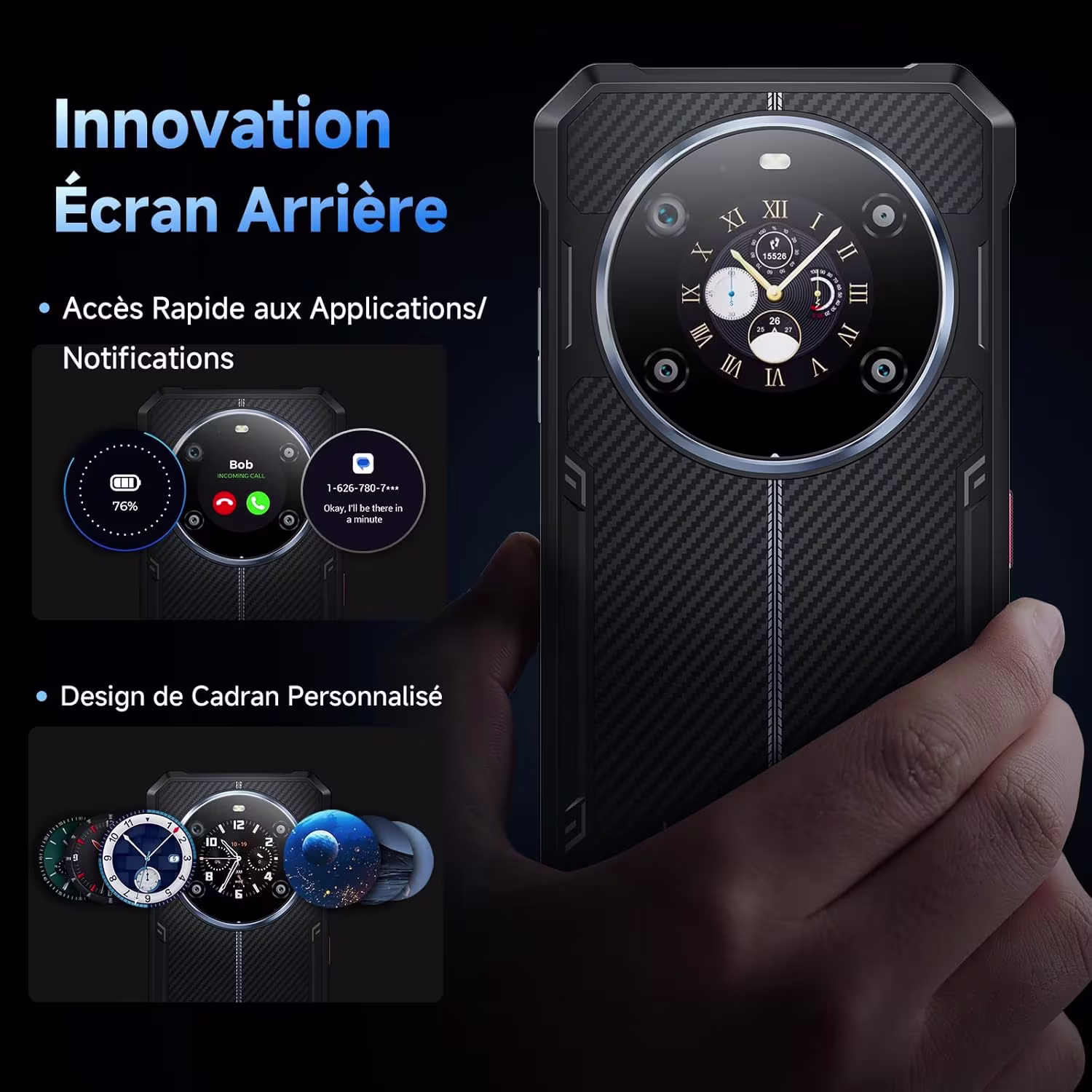 FOSSiBOT F109S — Telefono Rugged Android 15 (2025) con Doppio Schermo, 24GB RAM, 256GB, Batteria 10600 mAh, IP68/IP69K - immagine 5