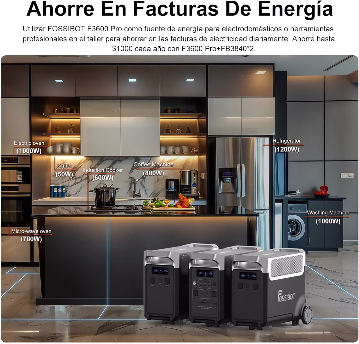 FOSSiBOT F3600 Pro - Centrale Elettrica Portatile 3840Wh Espandibile - immagine 4