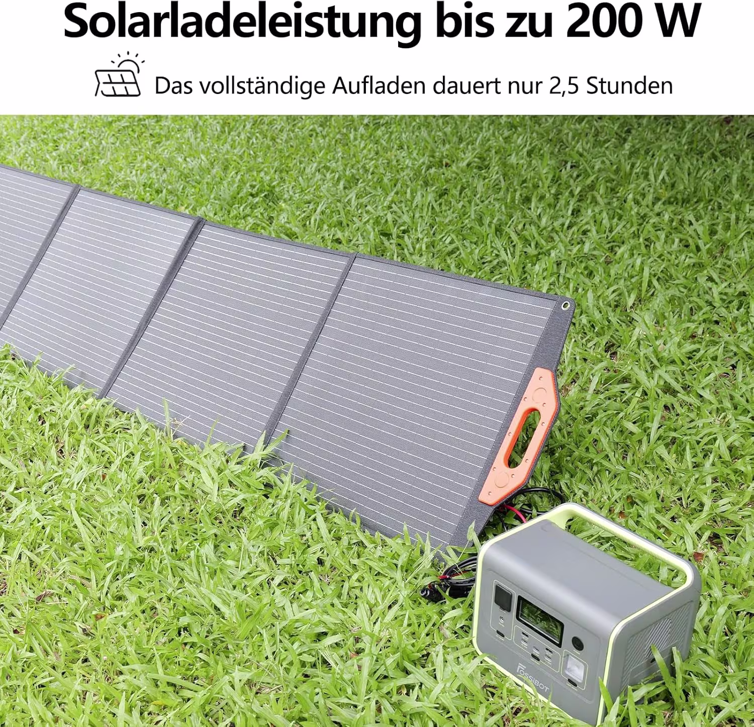 FOSSiBOT F800 con Pannello Solare 200W - Power Station Portatile 512Wh 800W + Pannello Solare - Kit Completo Energia Solare per Campeggio e Outdoor - immagine 3