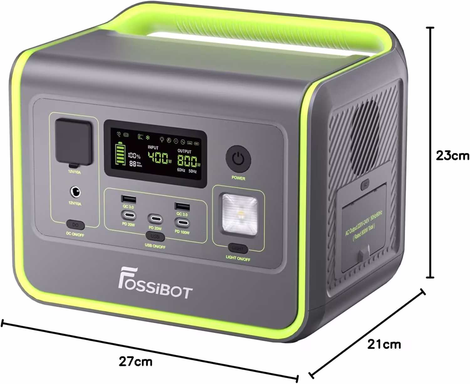 FOSSiBOT F800 – Power Station Portatile 512Wh (800W) LiFePO4 - immagine 6