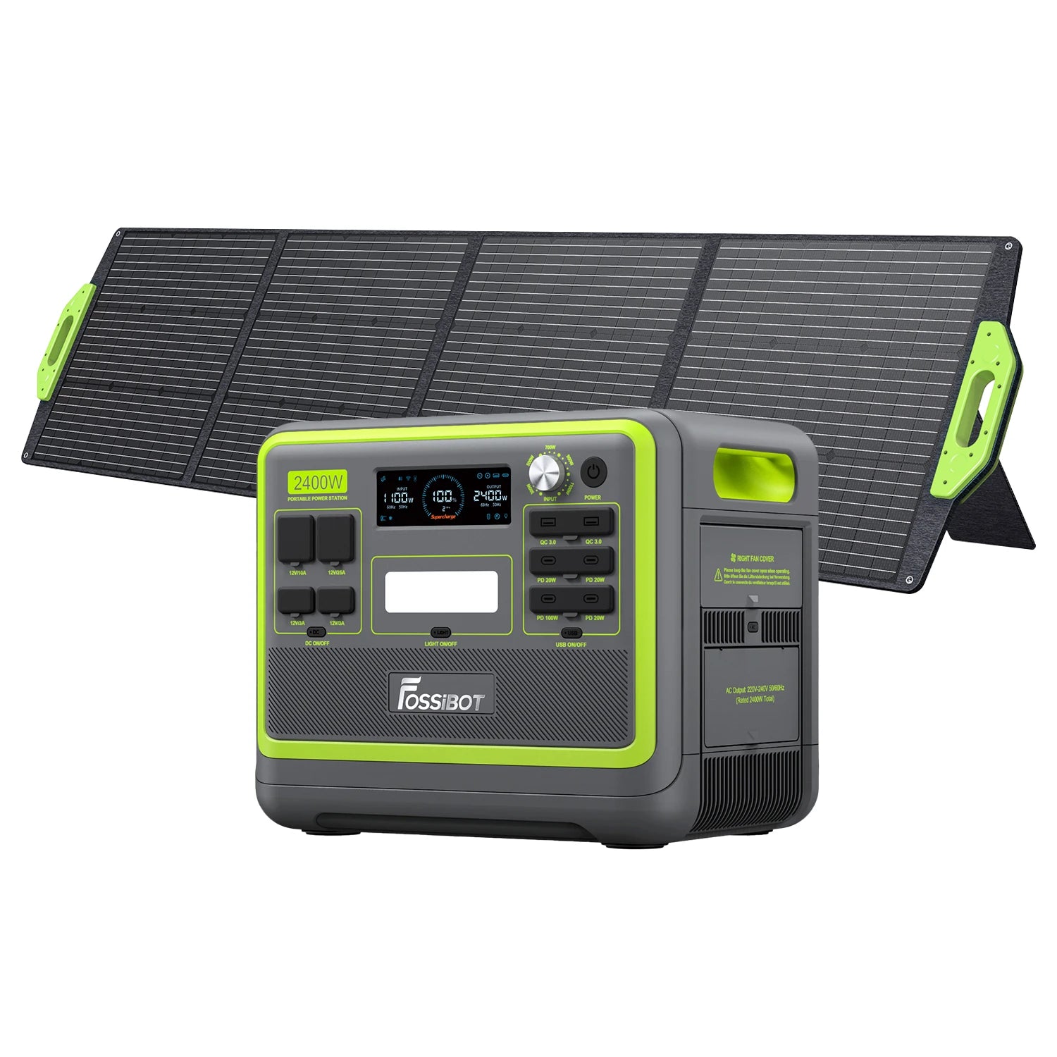 FOSSiBOT F2400 + panel solar 200 W